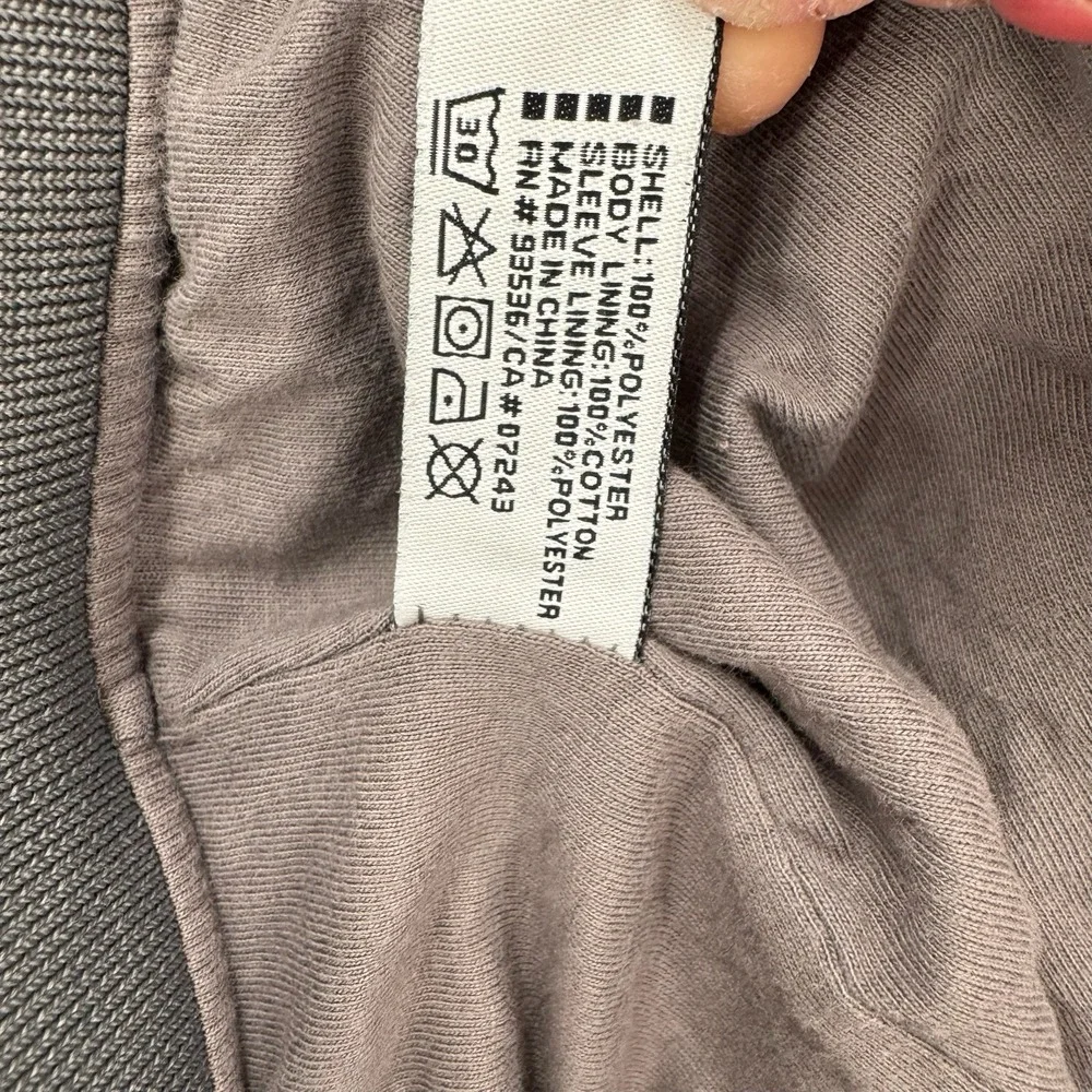 Ecko Unltd Bomber Jacket Mens Medium Gray Zip Pocket Snap‎ Front Mesh EU72 Y2K